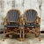 Wood Vintage Boho Woven Resin Rattan Cafe Chairs - Set of 4 For Sale - Image 7 of 10