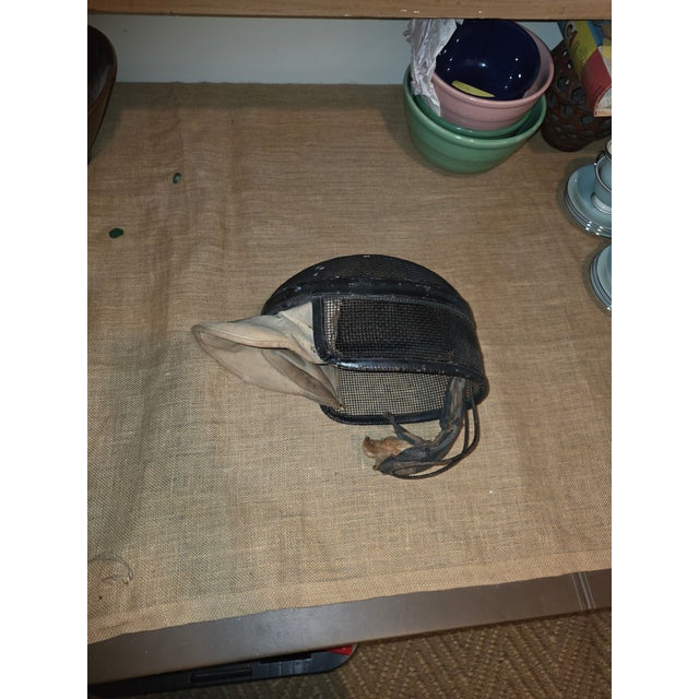 Joseph Vince Antique Fencing Helmet For Sale - Image 11 of 12