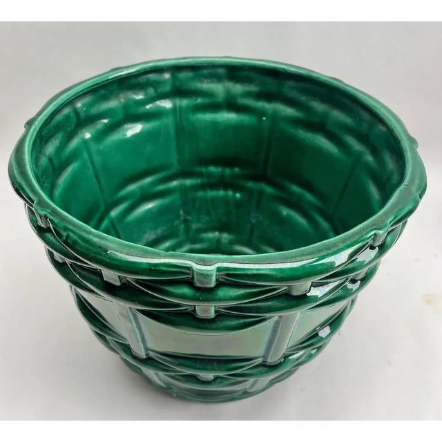 Art Nouveau Handmade and Hand Glazed Planter from Saint Clement, 1930s For Sale - Image 9 of 10