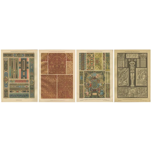 H. Dolmetsch, French Renaissance Prints, 1887, Paper, Set of 4 For Sale