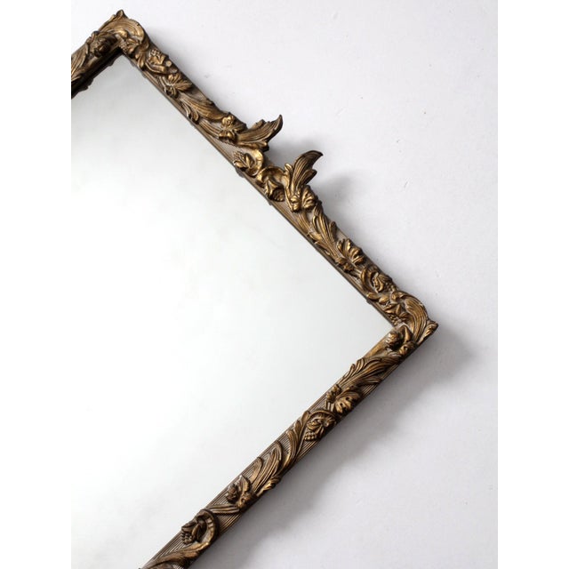 Wood Antique Louis XV Gilt Gold Wall Mirror Rococo Frame For Sale - Image 7 of 11