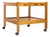 Vintage Teak 2-Tier Tea Trolley with Wheels For Sale