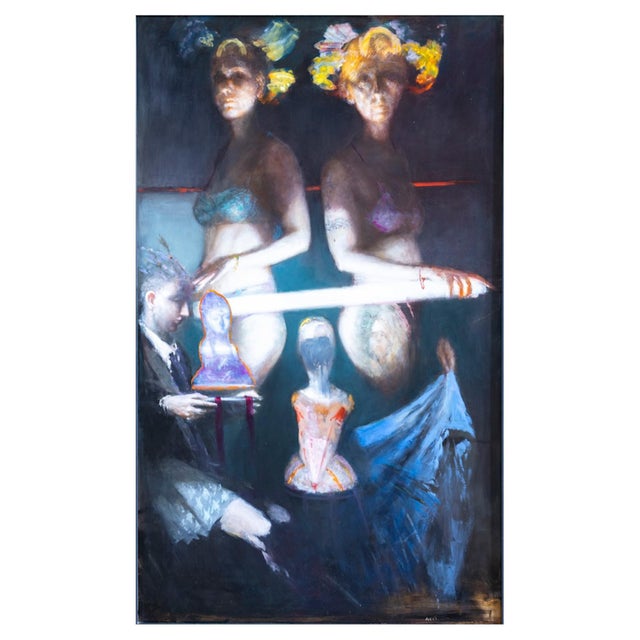 Painting by Andreas Wachter (*1951), Lichtung (Clearing), 2023 Oil on hardboard Canvas Dimensions: 147.5 x 89.5 cm...