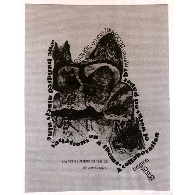 Black Hyman Bloom, Boston Abstract Expressionist Hyman Bloom Original Pencil Drawing Martin Sumers For Sale - Image 8 of 8