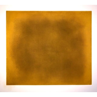 Joe Novak, Abstract Color Field Gradient Yellow Gold Aquatint Etching California Minimalism, 2001 For Sale