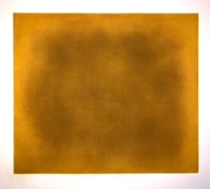 Joe Novak, Abstract Color Field Gradient Yellow Gold Aquatint Etching California Minimalism, 2001