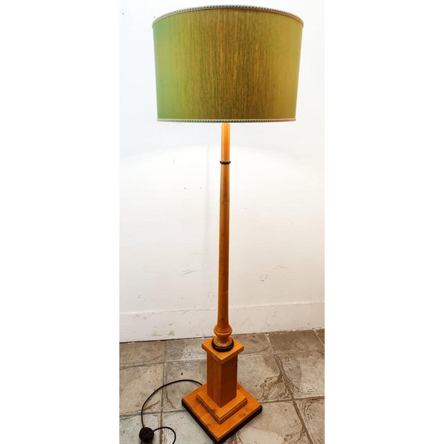 Floor Lamp with Cherrywood Base For Sale - Image 9 of 14