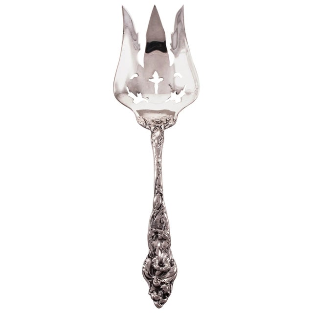 Sterling Les Six Fleur Serving Fork For Sale In New York - Image 6 of 6