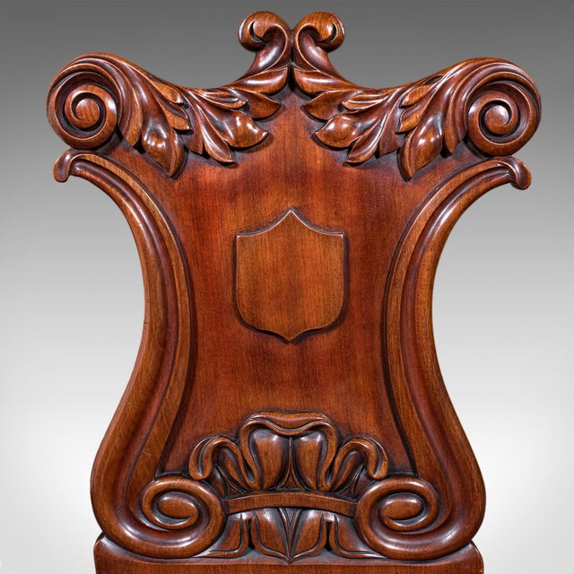 Antique Hall Chair, Scottish, Occasional, Reception, Side Seat, Victorian, 1860 For Sale - Image 9 of 10