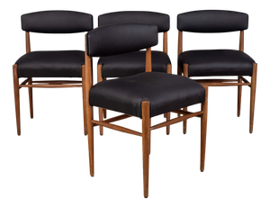 Vintage Italian Teak Chairs, 1960s, Set of 4