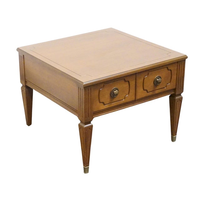 MERSMAN FURNITURE Solid Walnut Italian Mediterranean Style 26" Square Accent End Table 8716 20.25" High 26" Wide 26" Deep...