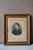Old portrait of a woman, France circa 1920. Golden frame with decorative friezes (small accidents), presence of a marie-...
