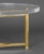 Modern Modern Brass and Acrylic Oval Coffee Table For Sale - Image 3 of 6