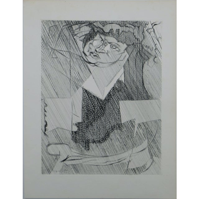 Jacques Villon, Homme cubiste, Etching For Sale