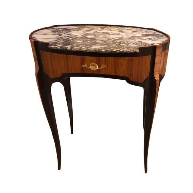 Wood 18th Century Louis XV Table With Marble Top For Sale - Image 7 of 7