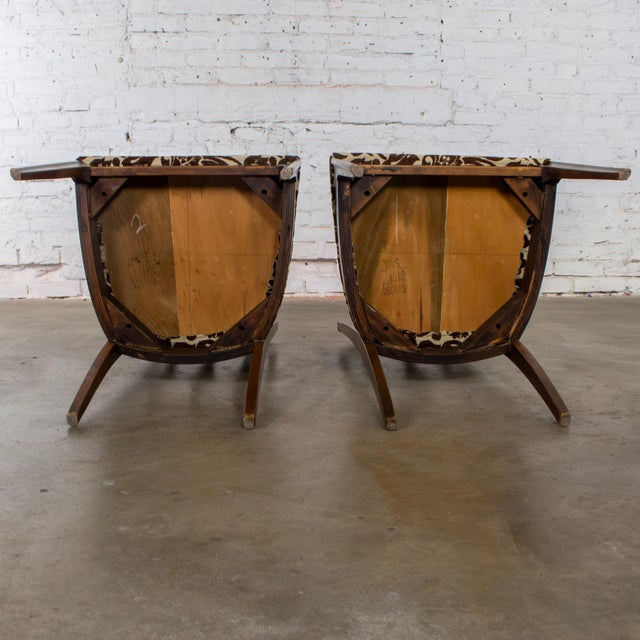 1962-1970 Mid Century Modern Broyhill Brasilia Walnut Dining or Side Chairs a Pair For Sale - Image 9 of 17