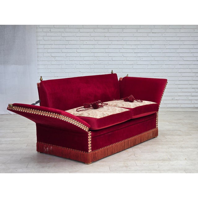 Vintage Danish Two-Seater Spanish Sofa in Furniture Velour, 1970s For Sale - Image 14 of 18