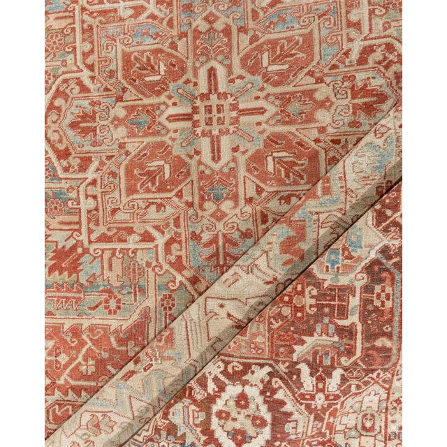 Vintage Circa 1940 Heriz Rug 9ft 1in X 12ft 6in For Sale - Image 11 of 17