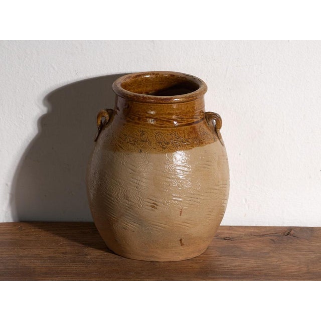 Antique Chinese Glazed Stoneware Vase, China, 1900 For Sale - Image 6 of 7