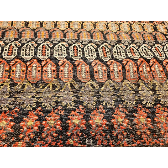 Vintage Malayer Area Rug, Hand-Knotted Wool, Geometric Paisley Pattern, 5x7, Brown & Red For Sale - Image 17 of 17