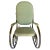 1970s Mid-Century Hollywood Regency Style Polished Nickel Scroll Rocking Chair For Sale - Image 5 of 12