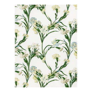 The House of Scalamandré Dianthus Fabric, Chervil For Sale