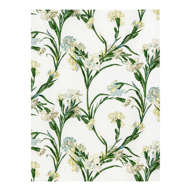 The House of Scalamandré Dianthus Fabric, Chervil For Sale