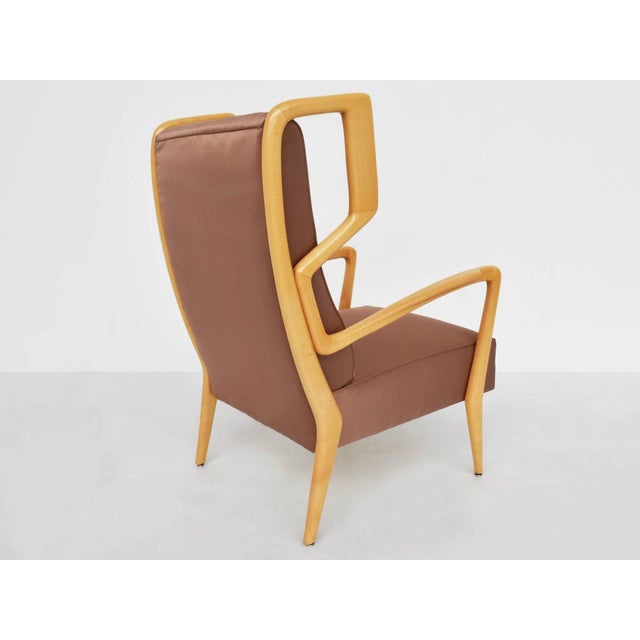 Armchairs in Satin by Orlando Orlandi, 1951, Set of 2 For Sale - Image 9 of 12
