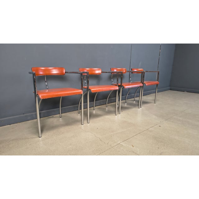 Metal Postmodern Dining Chairs from Segis, Italy, 1980s, Set of 4 For Sale - Image 7 of 13