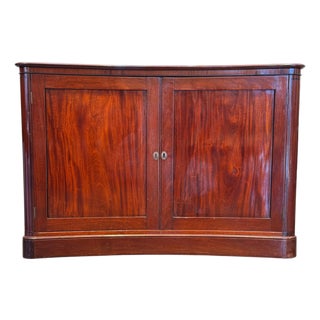 19th Century George III Concave Cabinet For Sale
