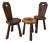 Early 20th Century French Alpine Hand-Carved Chairs and Stool Set For Sale