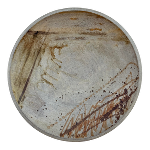 Modernist Mid-Century Stoneware Charger Signed