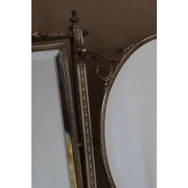 Vintage Silver Plated Table Mirror, 1890s For Sale - Image 10 of 13