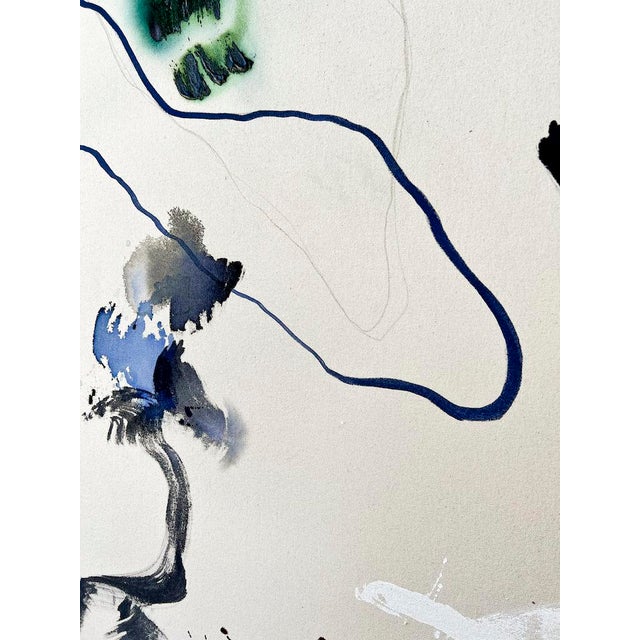 Navy Blue "Interwoven Collection No. 11" Contemporary Original Abstract Painting by Beth Winterburn For Sale - Image 8 of 9