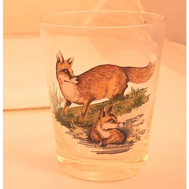 Late 20th Century Vintage Wild Animals Barware GlassesNorth American For Sale - Image 5 of 11