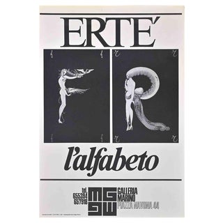 Offset Print Poster after Erté, 1971 For Sale