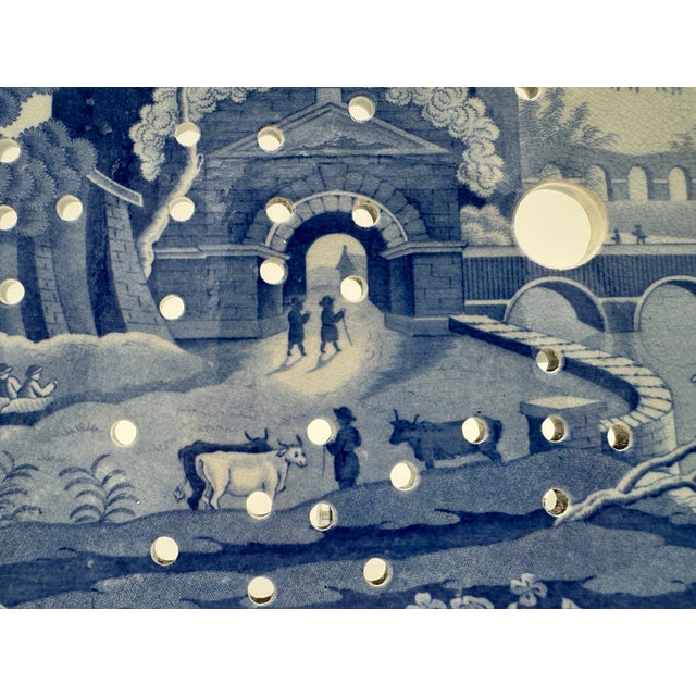 Early 19th Century Blue & White 19th Century Antique Spode Meat Drainer For Sale - Image 5 of 10