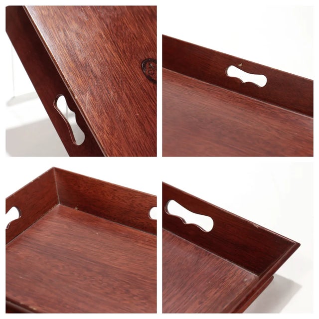 Colonial Williamsburg Small Mahogany Serving Tray For Sale - Image 12 of 12