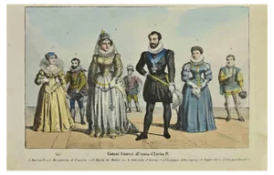 Auguste Wahlen, French Costumes at the Time of Henry IV, Lithograph, 1844
