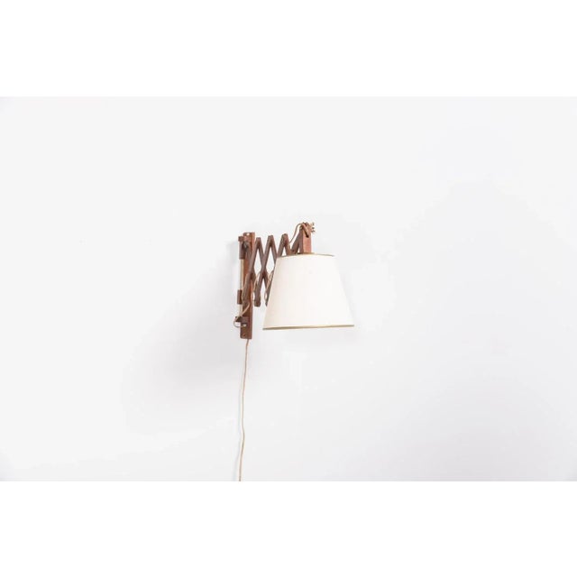 Scandinavian Scissors Wall Lamp, 1960s For Sale - Image 4 of 8