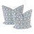 Pair 24'' Blue&White Geometric Pillows For Sale