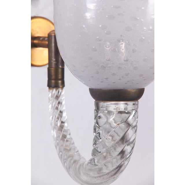Brass and Glass Wall Lamps from Ercole Barovier, 1940s, Set of 2 For Sale - Image 11 of 18