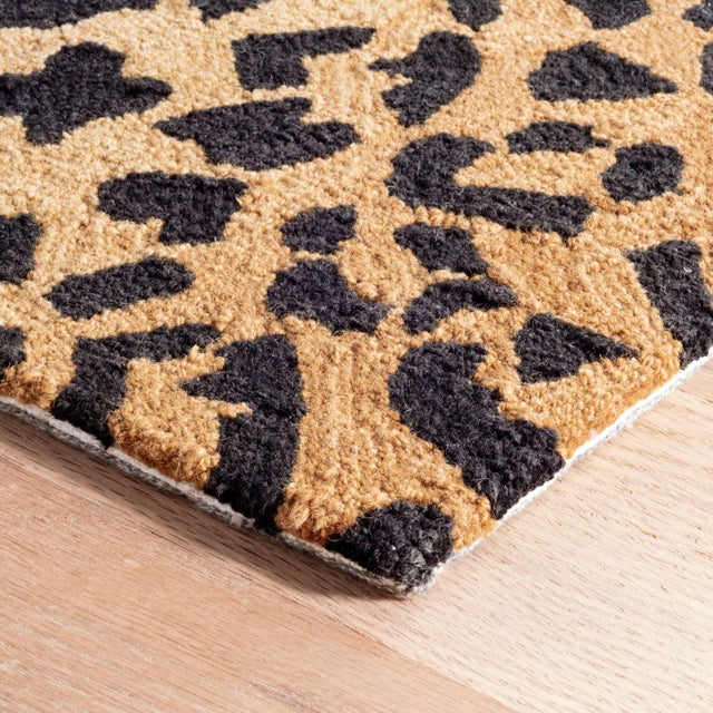 2020s Dash & Albert by Annie Selke Leopard Micro Hooked Wool Rug, 2'6" x 8' For Sale - Image 5 of 6