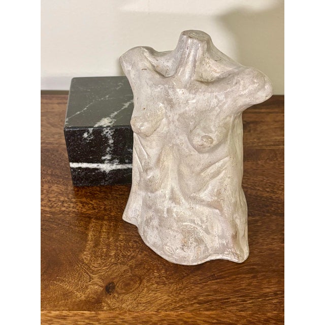 Vintage Mid Century Modern Studio Ceramic Female Torso Sculpture For Sale In Miami - Image 6 of 9