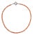 Ajd 17 Inch Peachy Orange Delicate 5mm Pearl Necklace For Sale