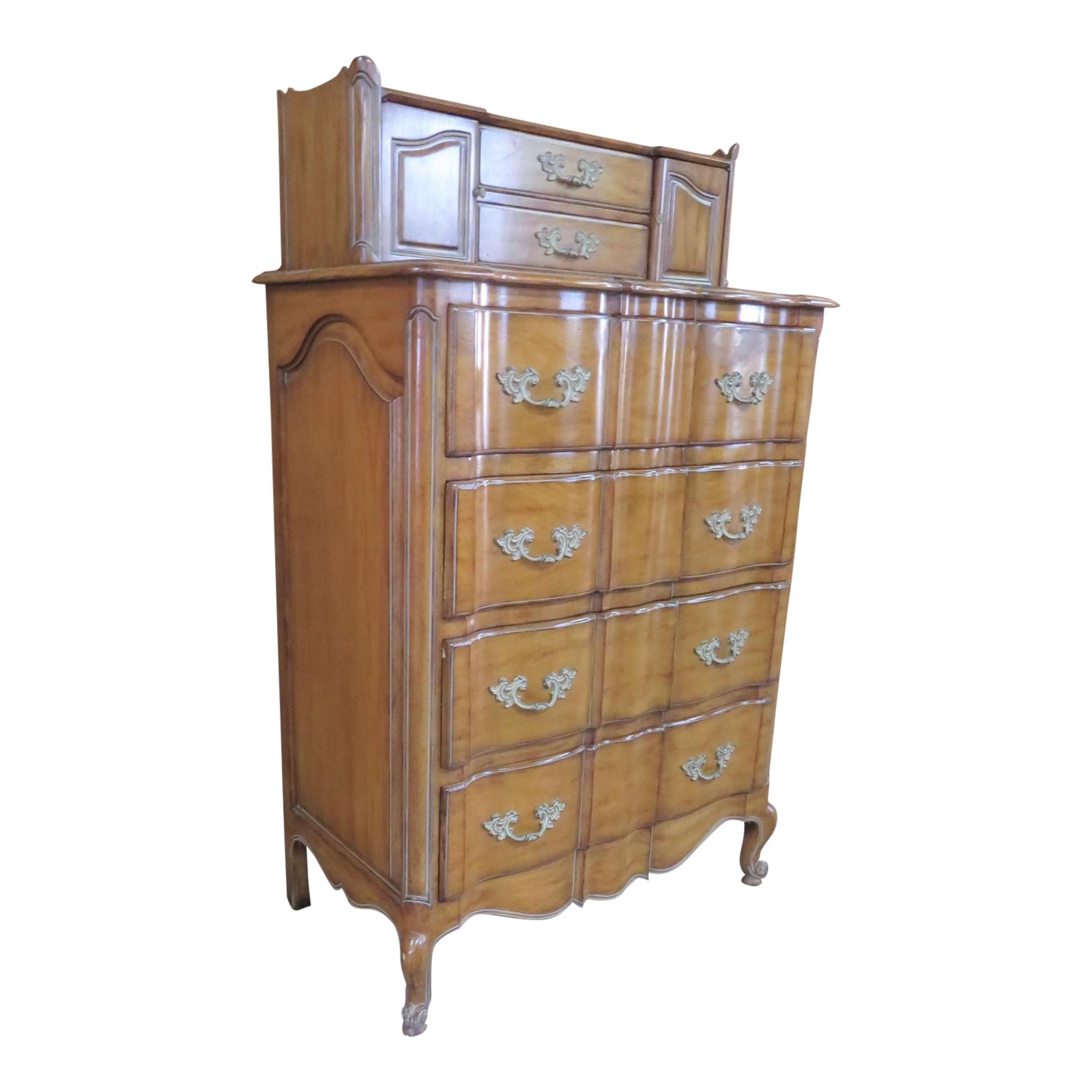 French Provincial Faux Painted Tall Chest Chairish