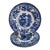 Set of 4 Clarice Cliff for Royal Staffordshire Blue Chinoiserie Dinner Plates For Sale