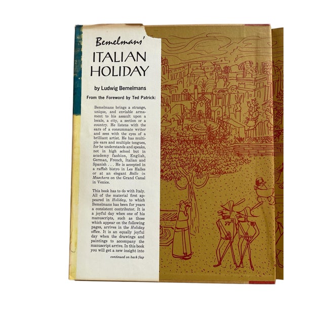 Paper Italian Holiday by Ludwig Bemelmans 1961 Book 1st Edition Hardcover For Sale - Image 7 of 9
