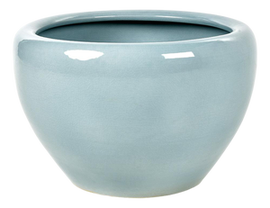 Glazed Blue Ceramic Planter