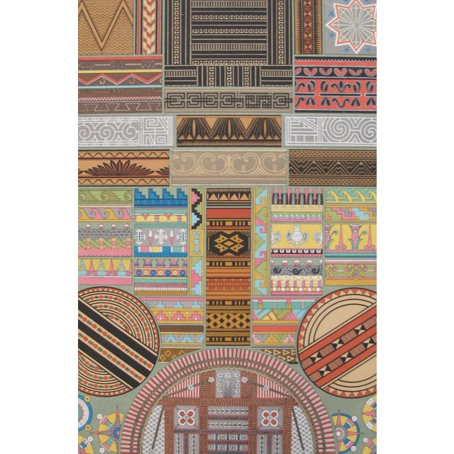 French Vintage French Decorator Sheet Primitive C. 1870 For Sale - Image 3 of 4